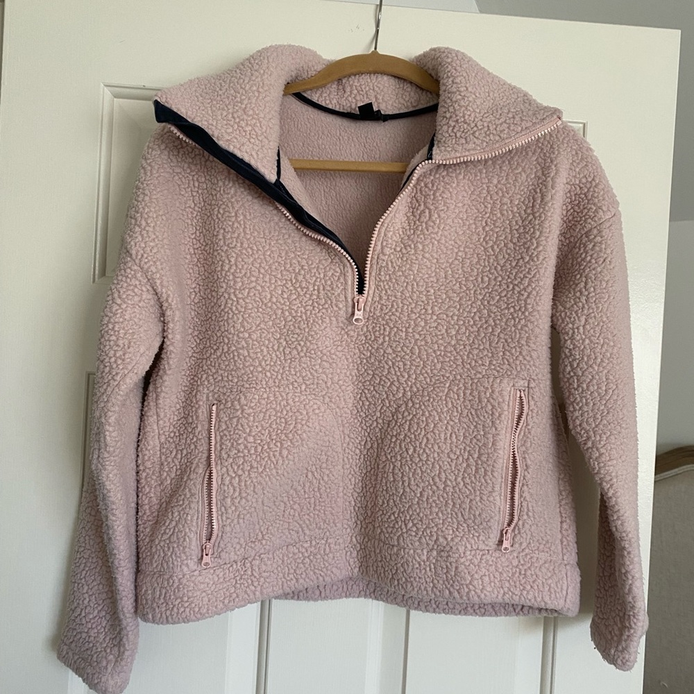J.Crew 1/2 ZIP in Pink Polartec Fleece size XS - Picture 2 of 8